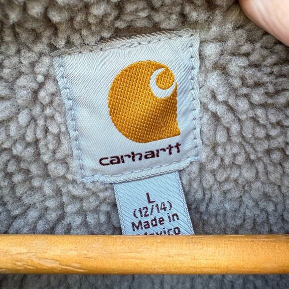 Vintage Y2K Essential Sherpa Lined Carhartt Brown Vest - Picture 2 of 3